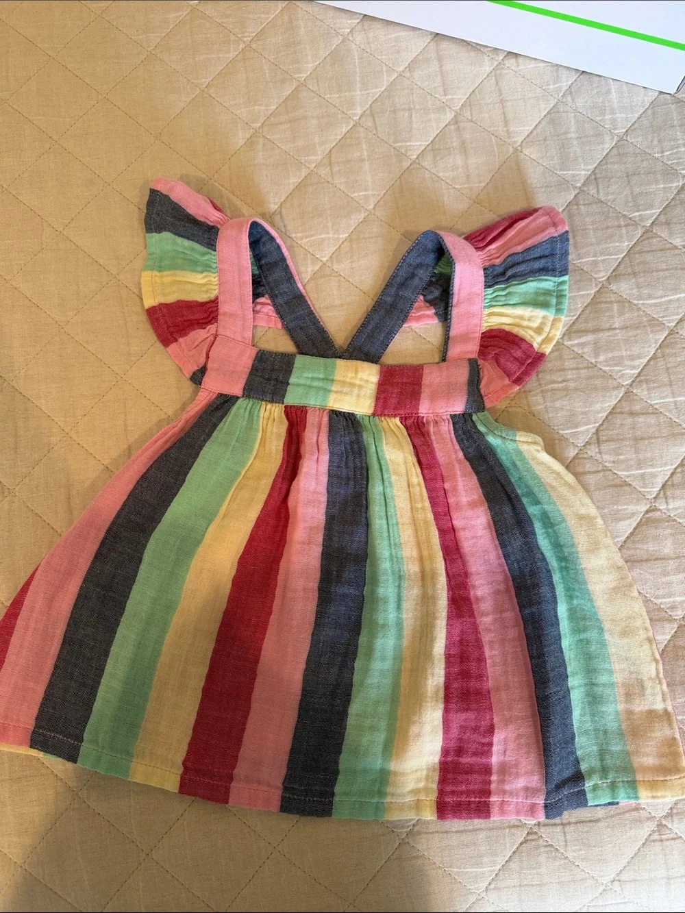 Old Navy Striped Toddler Dress in Pink, Mint, Navy & Cream
